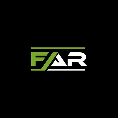 FAR letter logo design on BLACK background. FAR creative initials letter logo concept. FAR ...