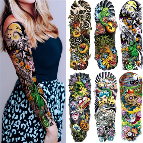 Colorful Tattoo Sleeve Designs For Women