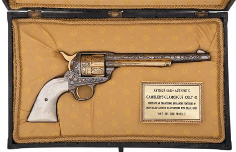 Cased Custom Engraved Black Powder Colt Single Action Army Revolver ...