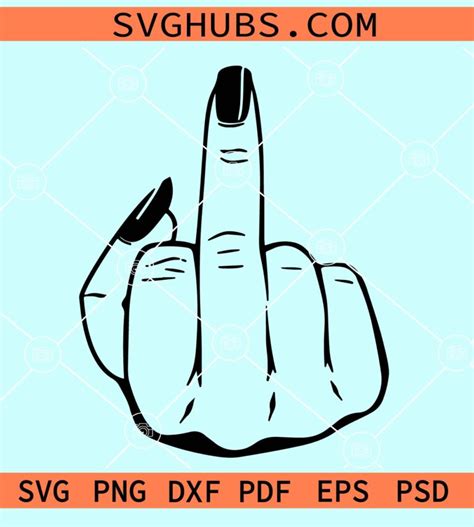 Female middle finger SVG, Middle finger SVG, Woman middle finger svg, Fuck off svg - Svg Hubs