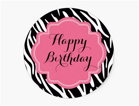Was - $10 - 95 - Now - $9 - - Happy Birthday Zebra - Printable Happy Birthday Stickers , Free ...