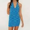 Y2k Aesthetic Clothing Vintage - Blue knit halter mini dress y2k 90s ...