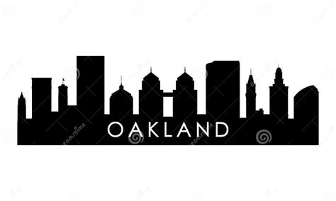 Oakland Skyline Silhouette. Stock Vector - Illustration of graphic ...