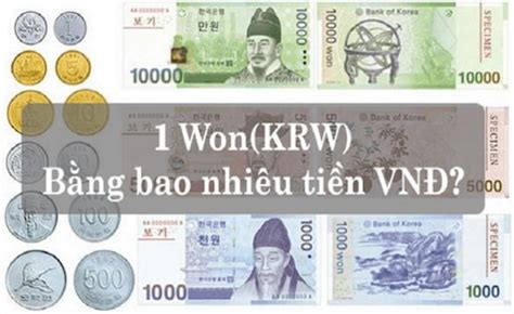 1 Won Bằng Bao Nhiêu Tiền Việt Nam? Tỷ Giá Won Hôm Nay 2024