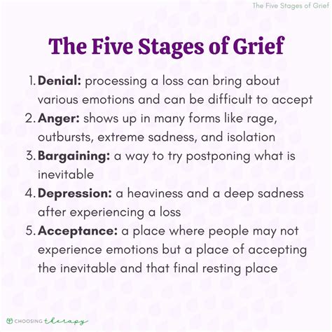 Five Stages Of Grief Denial