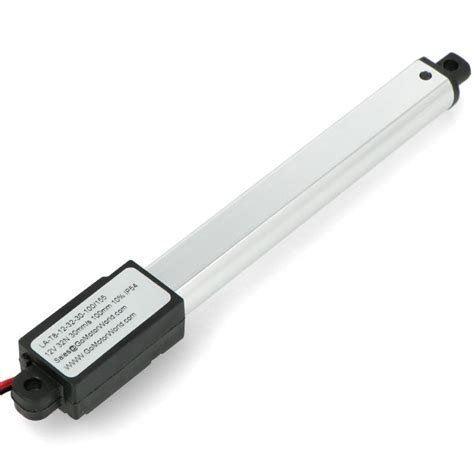 12V Micro Linear Actuator 100mm Stroke 32N - Elmwood Electronics