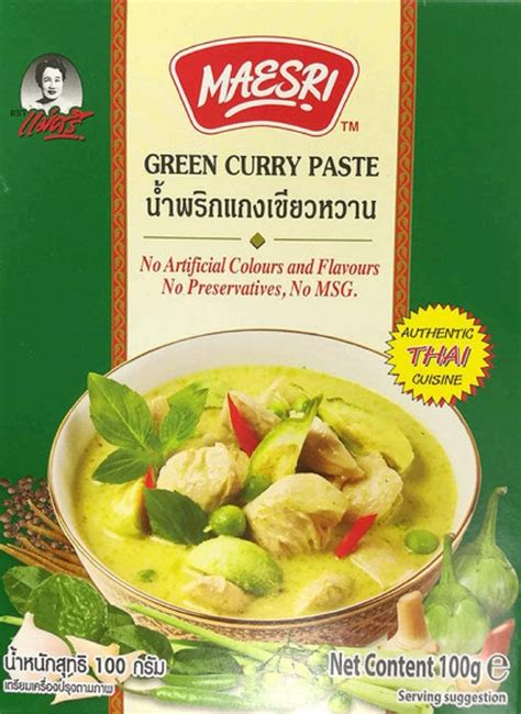 Maesri green curry 100g - Nongfern Thai Supermarket | Thai Vegetables ...