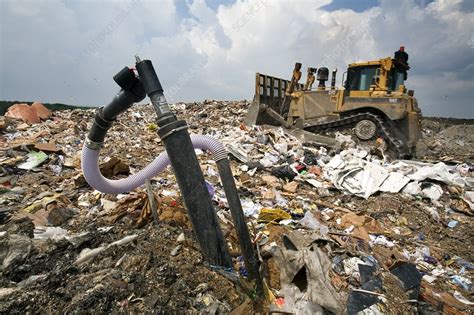 Landfill gas recovery well - Stock Image - C021/1515 - Science Photo Library