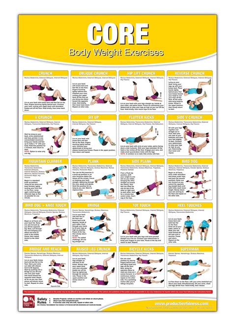 Buy Bodyweight Training /Chart Core: Body Weight Training - No Equipment Workout - Body Weight ...