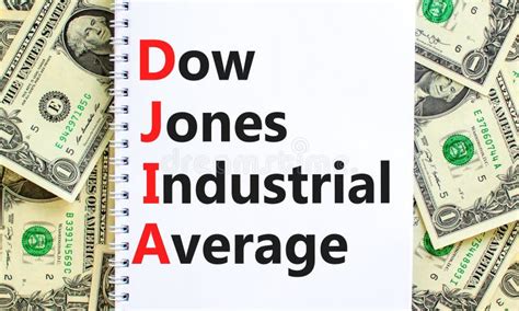 DJIA Dow Jones Industrial Average Symbol. Concept Words DJIA Dow Jones ...