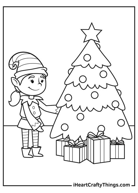 Christmas Elves Coloring Pages (100% Free Printables)