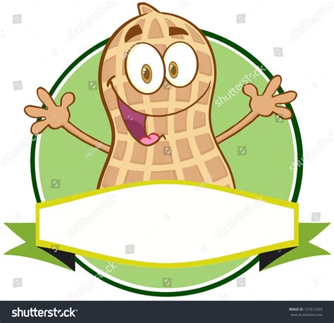 Logo Cartoon Peanut Mascot Character Stock Vector (Royalty Free) 127612559 | Shutterstock