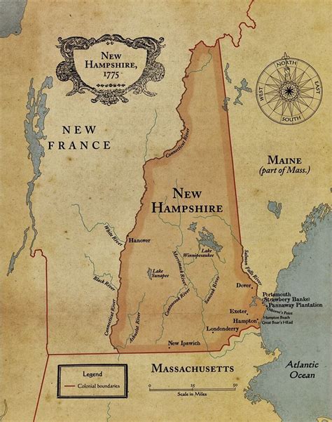 1775 map of New Hampshire. | Histoire d'amérique, Histoire, Etats unis