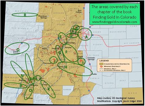 Map of dig areas by chapter for Prospectors’ Edition – Finding Gold in ...