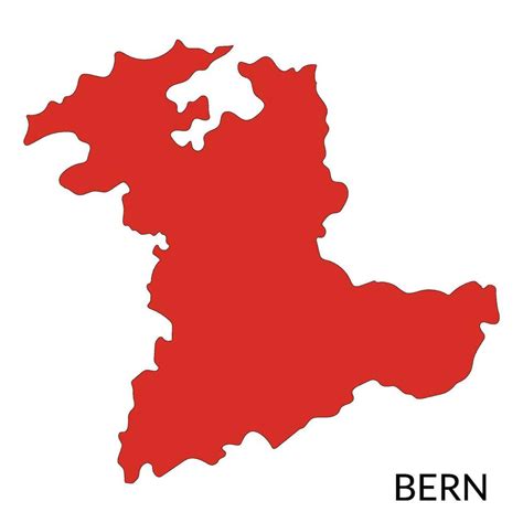 Bern map, Bern map city in red color, Swiss map 27477789 Vector Art at ...