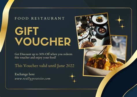 Food Restaurant Gift Certificate Templates Design Examples | My XXX Hot ...