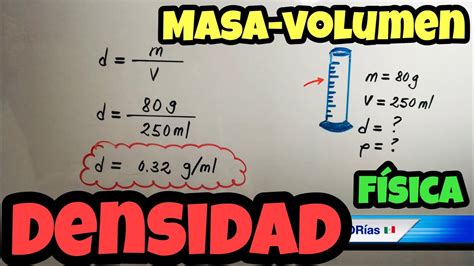 Fórmula de la DENSIDAD | Ejercicios de densidad, masa y volumen💦 - YouTube