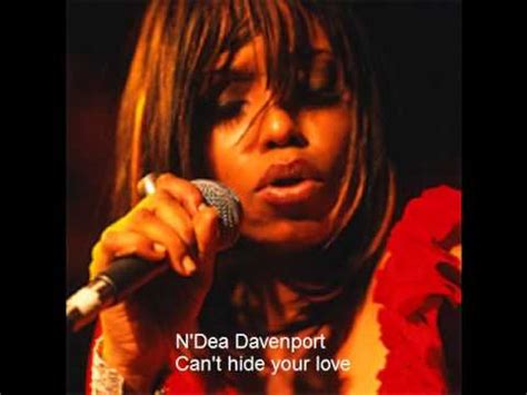 N'Dea Davenport - Can't hide your love - YouTube