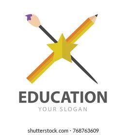 Education Art School Logo Vector Illustration Stock Vector (Royalty ...