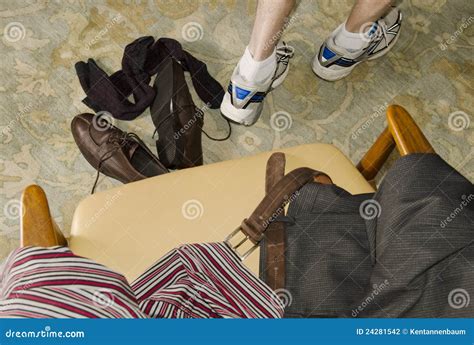 Changing Clothes To Exercise Stock Photo - Image of removing, business: 24281542