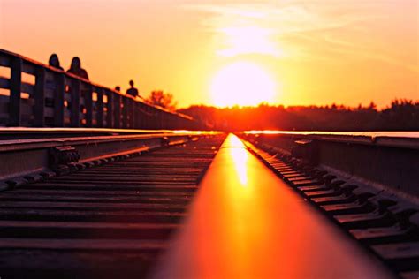 Sunset Train Line Bridge Solar - Free photo on Pixabay - Pixabay