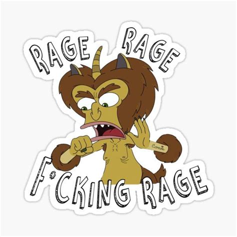 "Big Mouth Maury Rage Angry" Sticker for Sale by lorberaudrey | Big ...