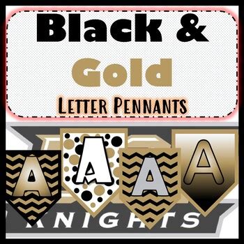 UCF University of Central Florida Black and Gold Pennant Letters ...