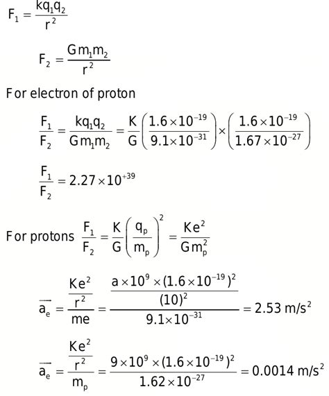 Coulomb's law for electrostatic force between two point charges and Newton's law for ...