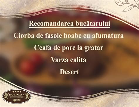 👨🏼‍🍳 Recomandarea bucătarului pentru... - Pensiunea Koronka | Facebook