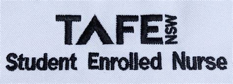 Embroidery Logo - TAFE NSW Student Enrolled Nurse