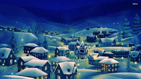 Snowy Village Wallpapers - Wallpaper Cave