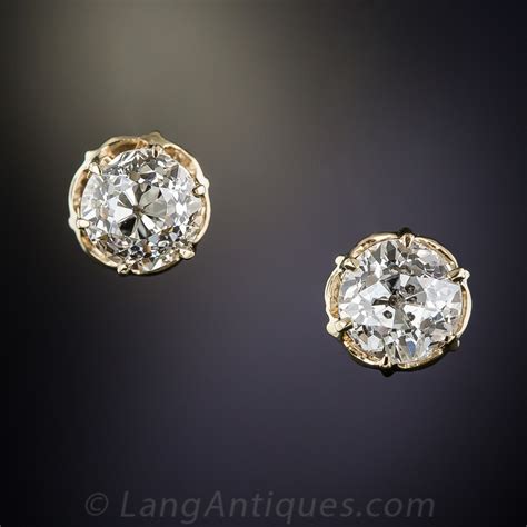 2.00 Antique Diamond Stud Earrings