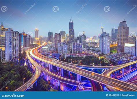 Shanghai Highways stock photo. Image of asian, architecture - 42654530