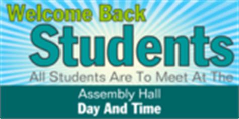 College Yard Signs, Welcome Back Students With Yard Signs