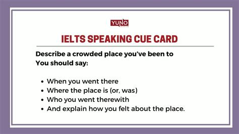 IELTS Speaking Task: Cue Card Question With Sample Answer on Crowded ...