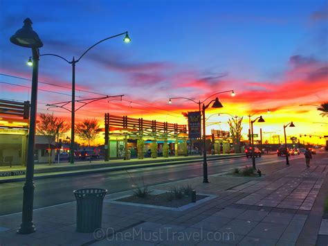 The sunset in downtown Mesa tonight. : r/arizona