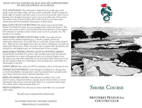 Monterey Peninsula Country Club | Golf ScoreCards, Inc.