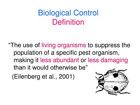 PPT - Biological Control Principles PowerPoint Presentation, free ...