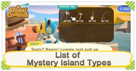 Mystery Island Tour Guide: List of Mystery Island Types | ACNH - Animal ...