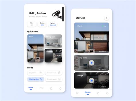 Home Security Camera app by Heejoo Lee on Dribbble