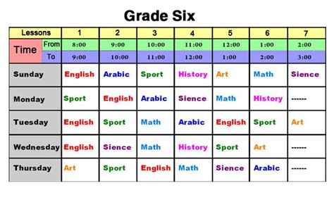 School Schedule Maker | Examples and Forms