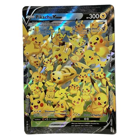 Buy Pokemon Pikachu V-Union ** Jumbo ** Promo Card - Celebrations ...