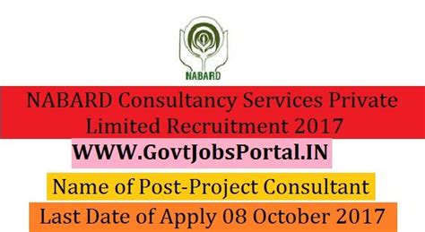 NABARD Consultancy Services Private Limited Recruitment 2017– 21 ...