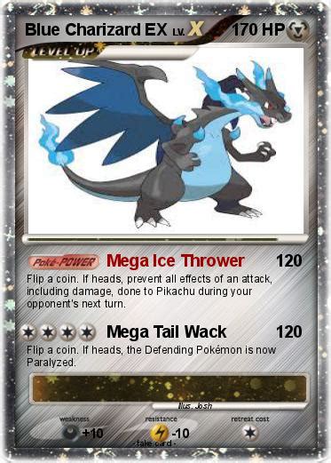 Pokémon Blue Charizard EX - Mega Ice Thrower - My Pokemon Card