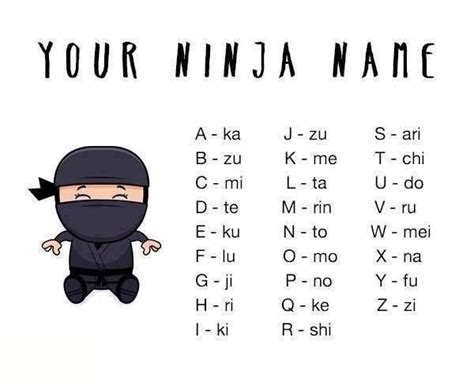 ninja names | Humour, Nom drole, Video humour