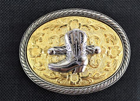Vintage Western Belt Buckle, Cowboy Boot Belt Buckle