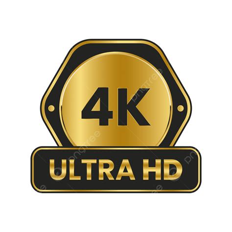 Transparent 4k Ultra Hd Button Video Resolution Icon Logo Vector Image ...