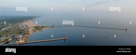 Beach, Muskegon, Lake Michigan, Michigan Stock Photo - Alamy