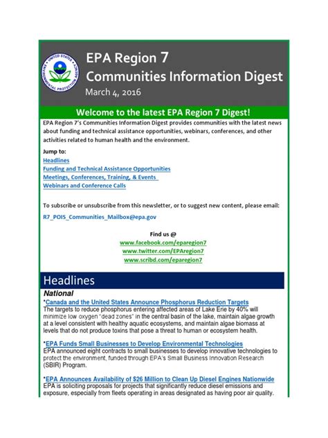 EPA Region 7 Communities Information Digest - Mar 4, 2016 | PDF ...