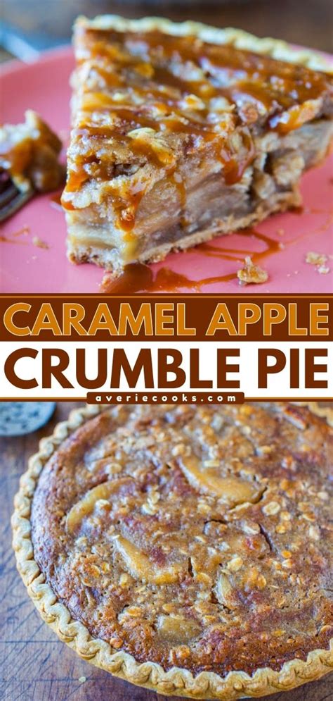 Caramel Apple Crumble Pie Recipe - Averie Cooks